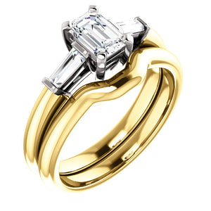 Moores Custom Made Emerald Cut Diamond Engagement Ring