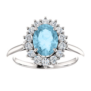 Moores Jewellers Lady Di Style Sapphire & Diamond Ring