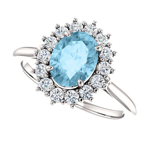 Moores Jewellers Lady Di Style Sapphire & Diamond Ring