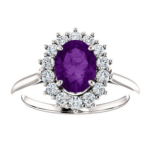 Moores Jewellers Lady Di Style Sapphire & Diamond Ring
