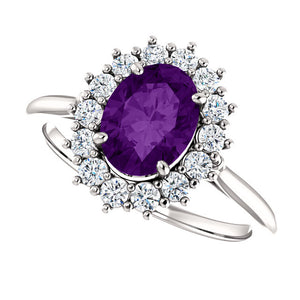 Moores Jewellers Lady Di Style Sapphire & Diamond Ring