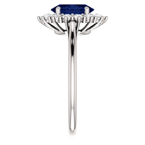 Moores Jewellers Lady Di Style Sapphire & Diamond Ring
