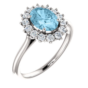 Moores Jewellers Lady Di Style Sapphire & Diamond Ring