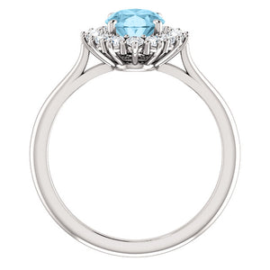 Moores Jewellers Lady Di Style Sapphire & Diamond Ring