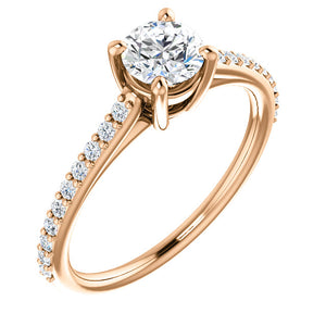 Moores Custom Made Diamond Solitaire Engagement Ring
