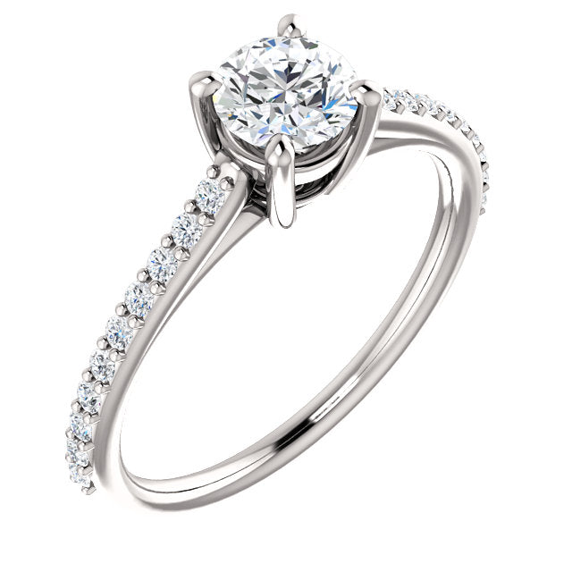 Moores Custom Made Diamond Solitaire Engagement Ring