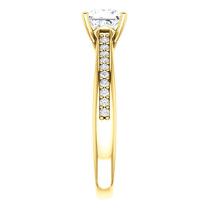 Moores Custom Made Princess Cut Diamond Engagement Ring