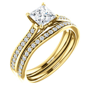 Moores Custom Made Princess Cut Diamond Engagement Ring