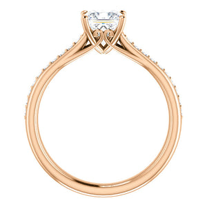 Moores Custom Made Princess Cut Diamond Engagement Ring