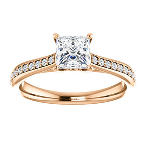 Moores Custom Made Princess Cut Diamond Engagement Ring