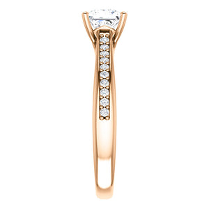 Moores Custom Made Princess Cut Diamond Engagement Ring