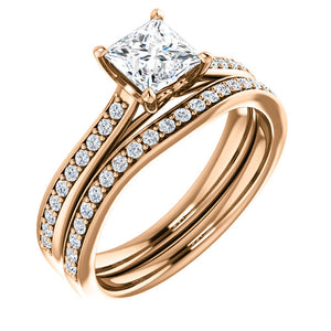 Moores Custom Made Princess Cut Diamond Engagement Ring