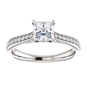 Moores Custom Made Princess Cut Diamond Engagement Ring