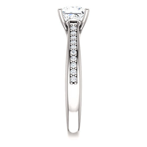 Moores Custom Made Princess Cut Diamond Engagement Ring