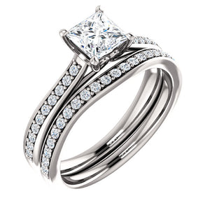 Moores Custom Made Princess Cut Diamond Engagement Ring