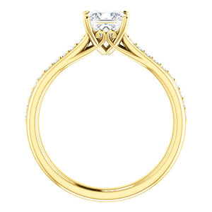 Moores Custom Made Princess Cut Diamond Engagement Ring