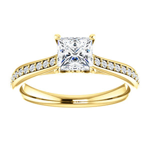 Moores Custom Made Princess Cut Diamond Engagement Ring