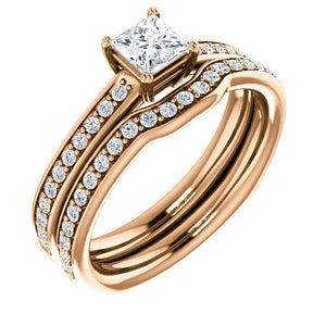 Moores Custom Made Princess Cut Diamond Engagement Ring