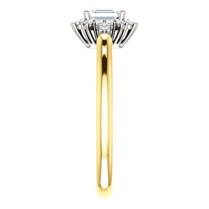 Moores Custom Made Emerald Cut Diamond Engagement Ring