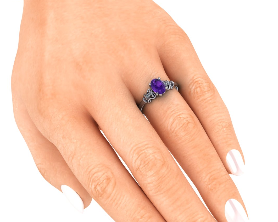 Custom amethyst hotsell engagement rings