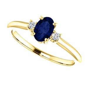 Moores Custom Made Sapphire & Diamond Ring