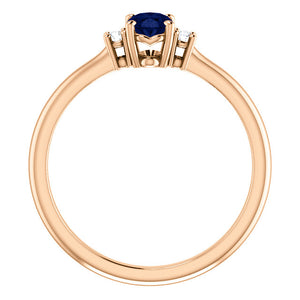 Moores Custom Made Sapphire & Diamond Ring