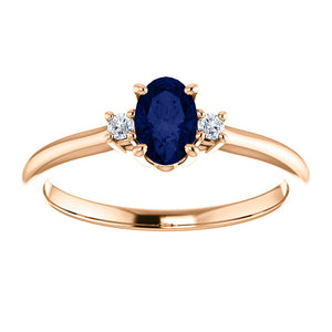 Moores Custom Made Sapphire & Diamond Ring