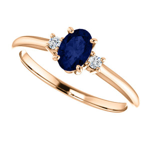 Moores Custom Made Sapphire & Diamond Ring