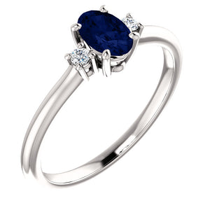Moores Custom Made Sapphire & Diamond Ring