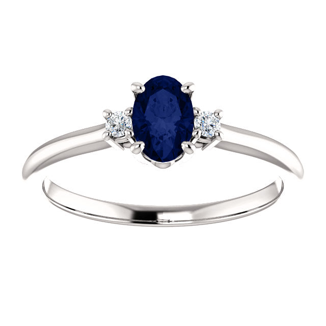 Moores Custom Made Sapphire & Diamond Ring