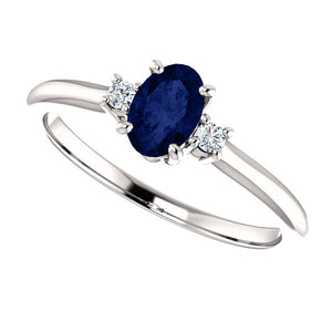 Moores Custom Made Sapphire & Diamond Ring