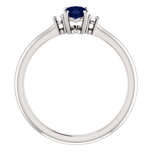 Moores Custom Made Sapphire & Diamond Ring
