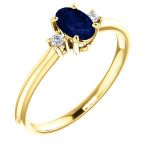 Moores Custom Made Sapphire & Diamond Ring