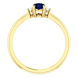 Moores Custom Made Sapphire & Diamond Ring