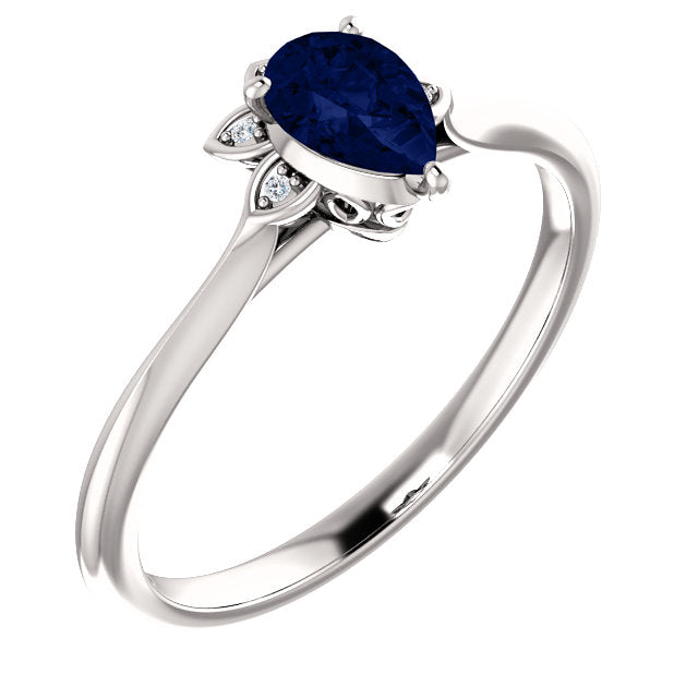 Moores Custom Made Sapphire & Diamond Ring