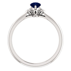 Moores Custom Made Sapphire & Diamond Ring