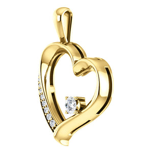 Moores Custom Made Heart Shaped Diamond Pendant