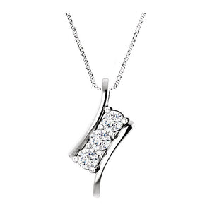 Moores Custom Made Three Stone Diamond Pendant