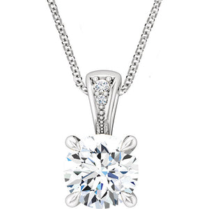 Moores Custom Made Diamond Solitaire Pendant