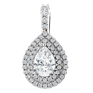 Moores Custom Made Double Halo Diamond Pendant