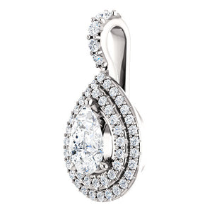 Moores Custom Made Double Halo Diamond Pendant