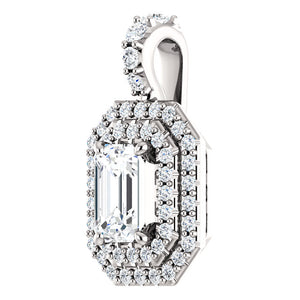 Moores Custom Made Double Halo Diamond Pendant