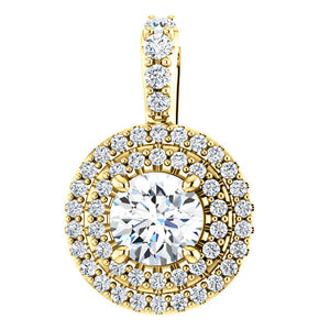 Moores Custom Made Double Halo Diamond Pendant