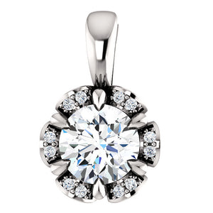 Moores Custom Made Diamond Halo Pendant