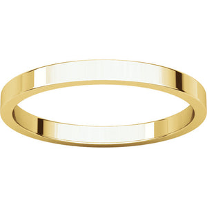 Moores Flat 2mm Wide Wedding Ring