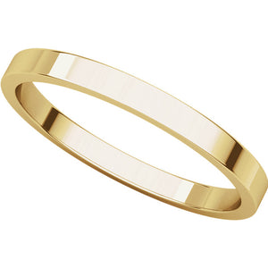 Moores Flat 2mm Wide Wedding Ring