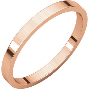 Moores Flat 2mm Wide Wedding Ring