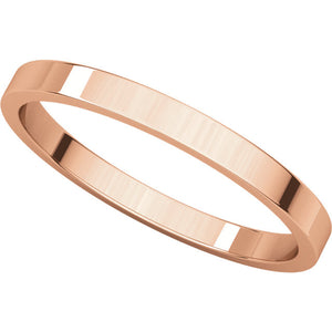 Moores Flat 2mm Wide Wedding Ring