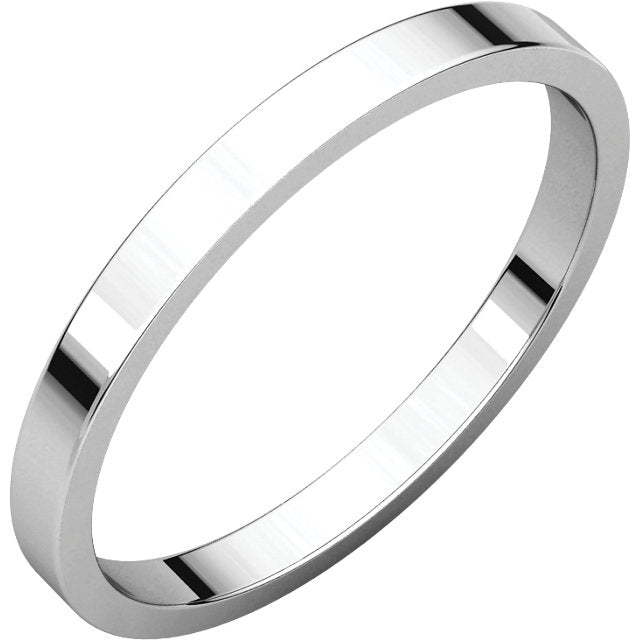 Moores Flat 2mm Wide Wedding Ring