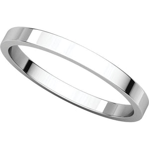 Moores Flat 2mm Wide Wedding Ring